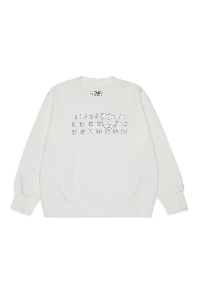 MM6 Maison Margiela Kids 넘버릭 로고 스웨트셔츠