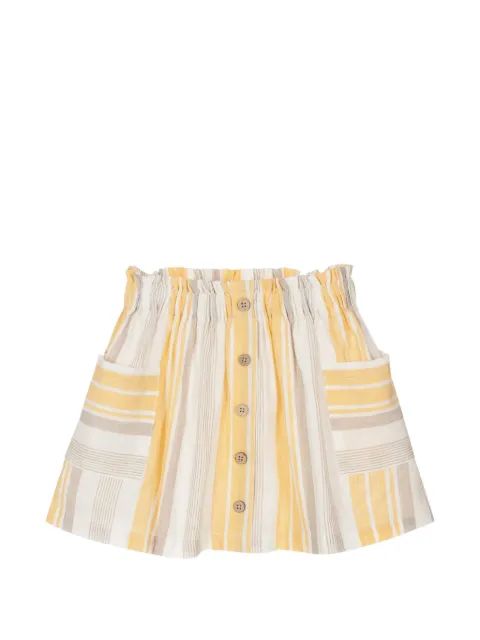 Max Mara Kids 스트라이프 플리츠 스커트