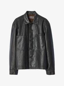 Leather Collar Shirt Jacket | LEMAIRE | FETCHING