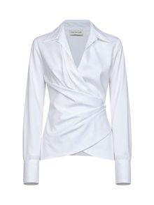 装飾されたルーシュコットンポプリンシャツ | ALEXANDER WANG | FETCHING