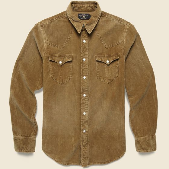 【最終価格!!!】未使用 RRL Suede Western Shirt RRL by Ralph Lauren Suede Western Shirt Jacket - Black – Stuarts