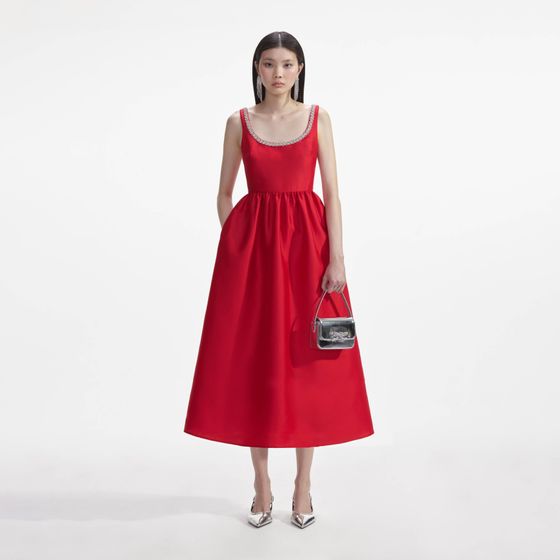 Midi Dress PF24008MB | SELF PORTRAIT | FETCHING