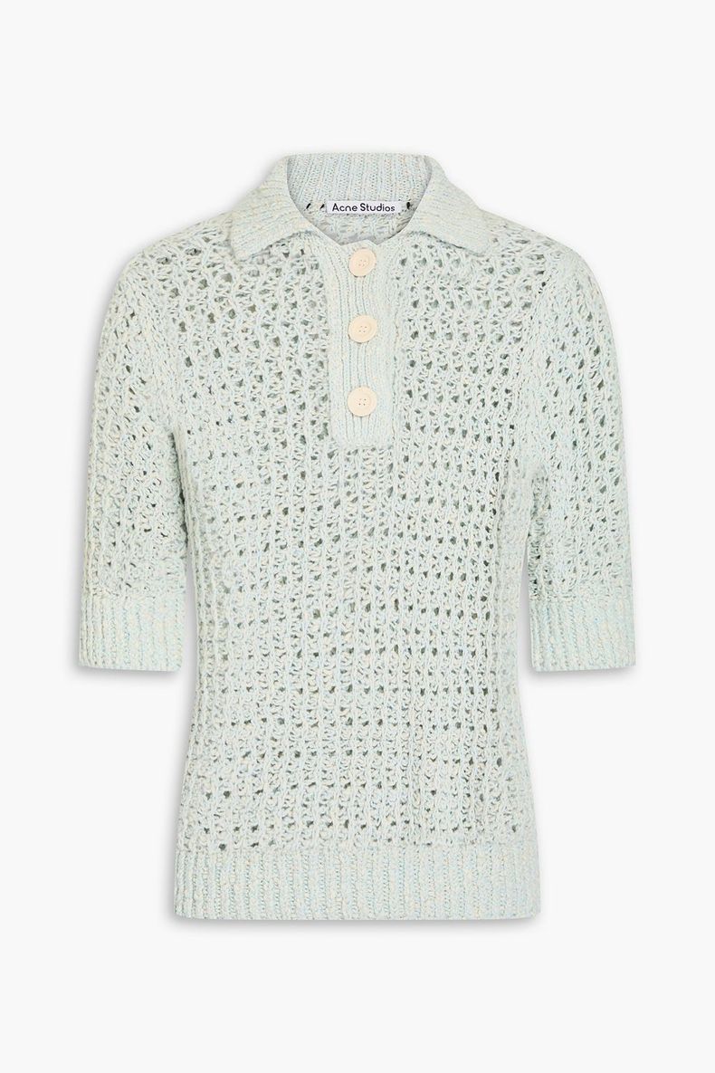 Crochet Knit Cotton Polo Shirt | 아크네 스튜디오 | FETCHING