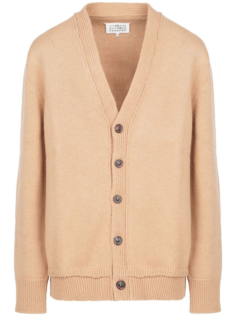 Elbow Patch V Neck Cardigan | 메종 마르지엘라 | FETCHING