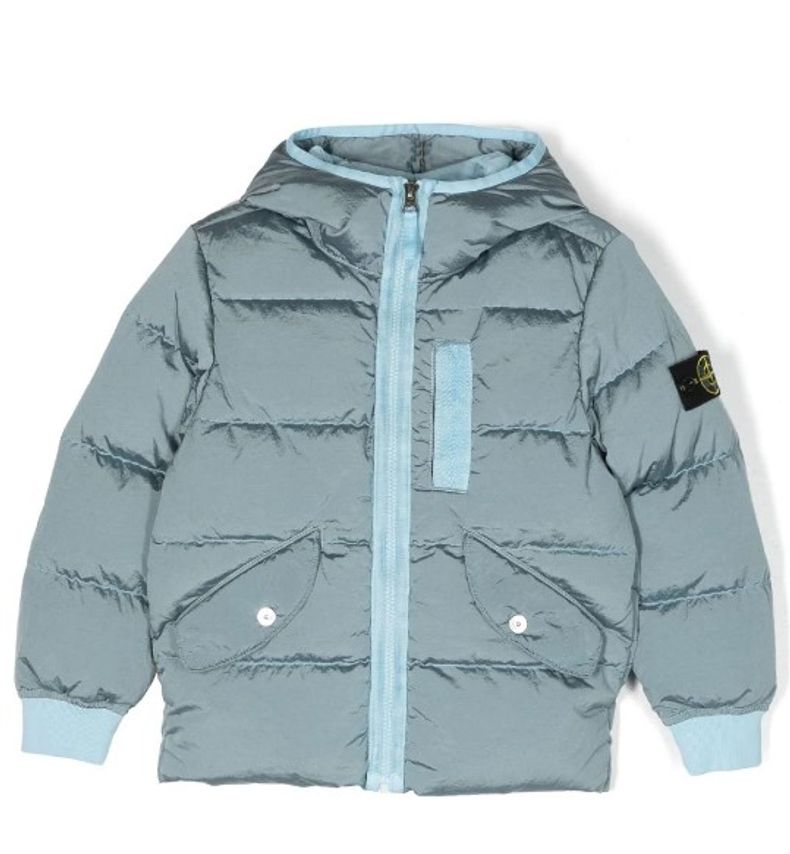 Okinawa Prefecture Kids Stone Island Coat Grey Coat Stone Island
