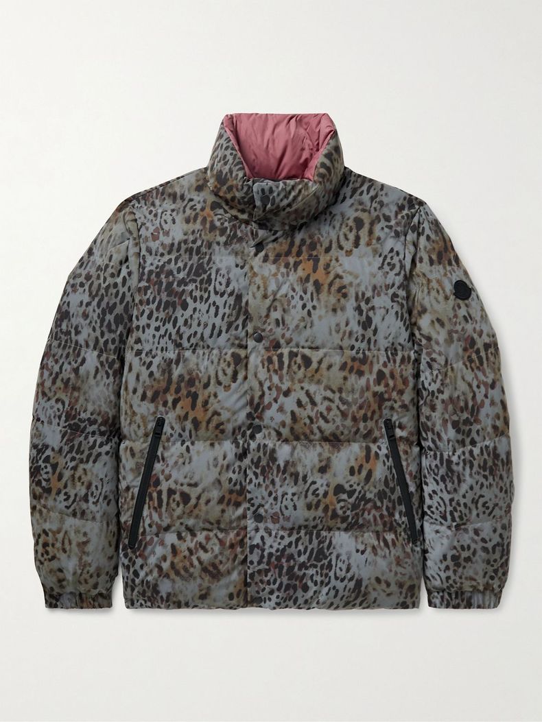 2 몽클레어 1952 리플렉티브 리버시블 Cheetah-Print 쉘 패딩 | 몽클레어 지니어스 | 페칭 FETCHING