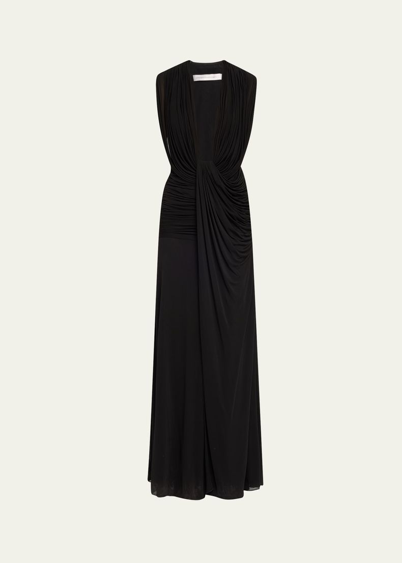 리플 드레이프 이중 레이어 가운 | 크리스토퍼 에스버 | 페칭 FETCHING