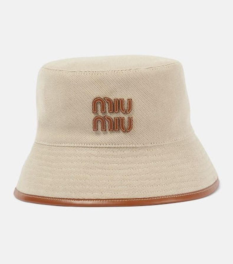 로고 캔버스 버킷 햇 | MIU MIU | FETCHING
