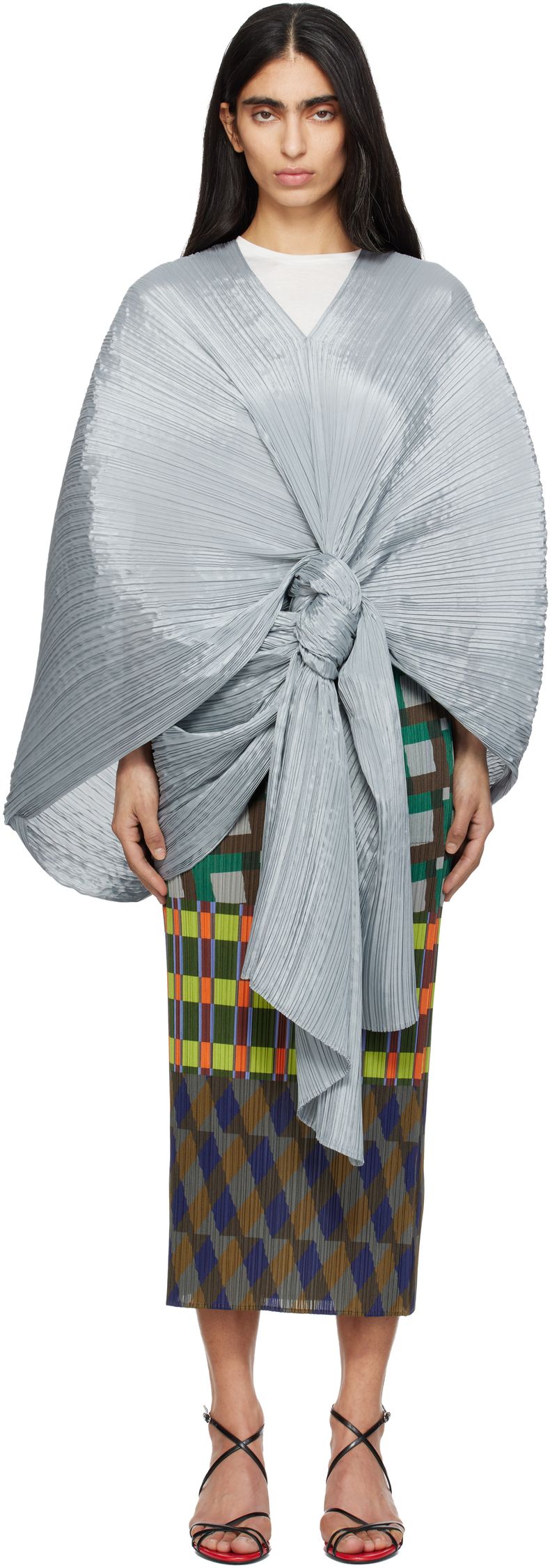 그레이 마담T 스카프 PP67AD131 | PLEATS PLEASE | 페칭 FETCHING