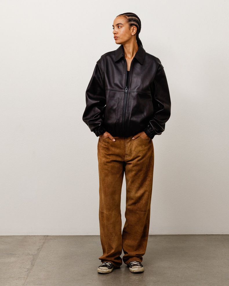 Leather Work Jacket 115938 | STUSSY | FETCHING