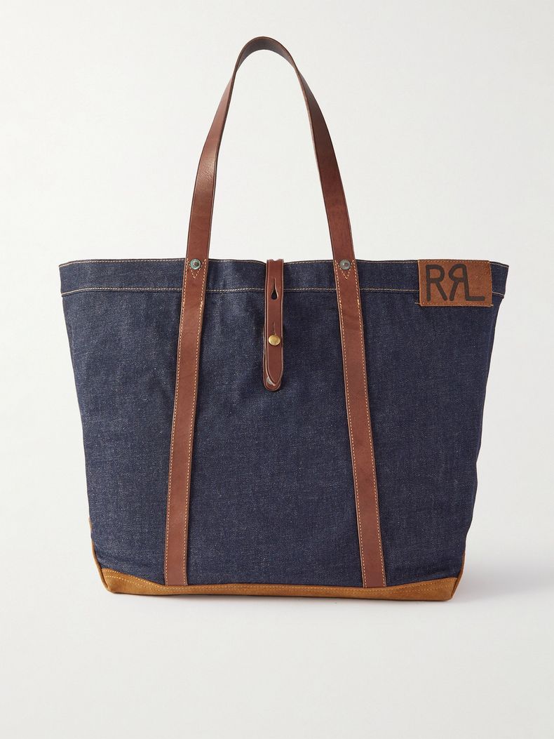 ハワードスエードレザー仕上げデニムトートバッグ | RRL | FETCHING