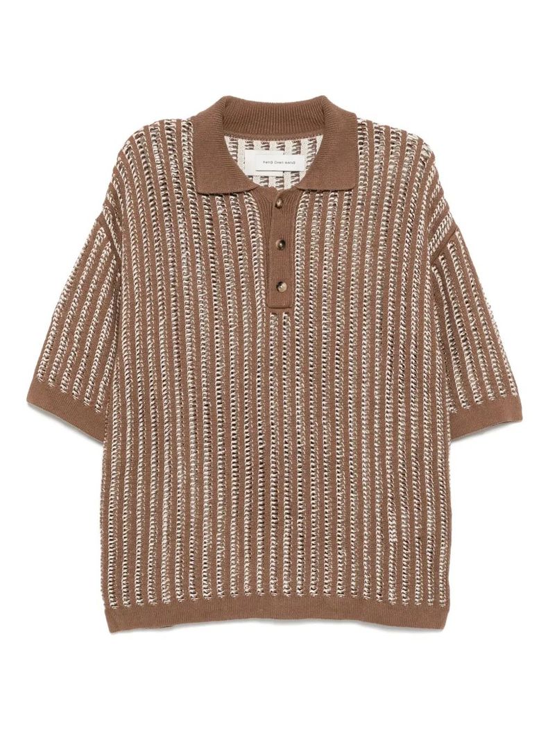 Crochet Knit Shirt | Feng Chen Wang | FETCHING