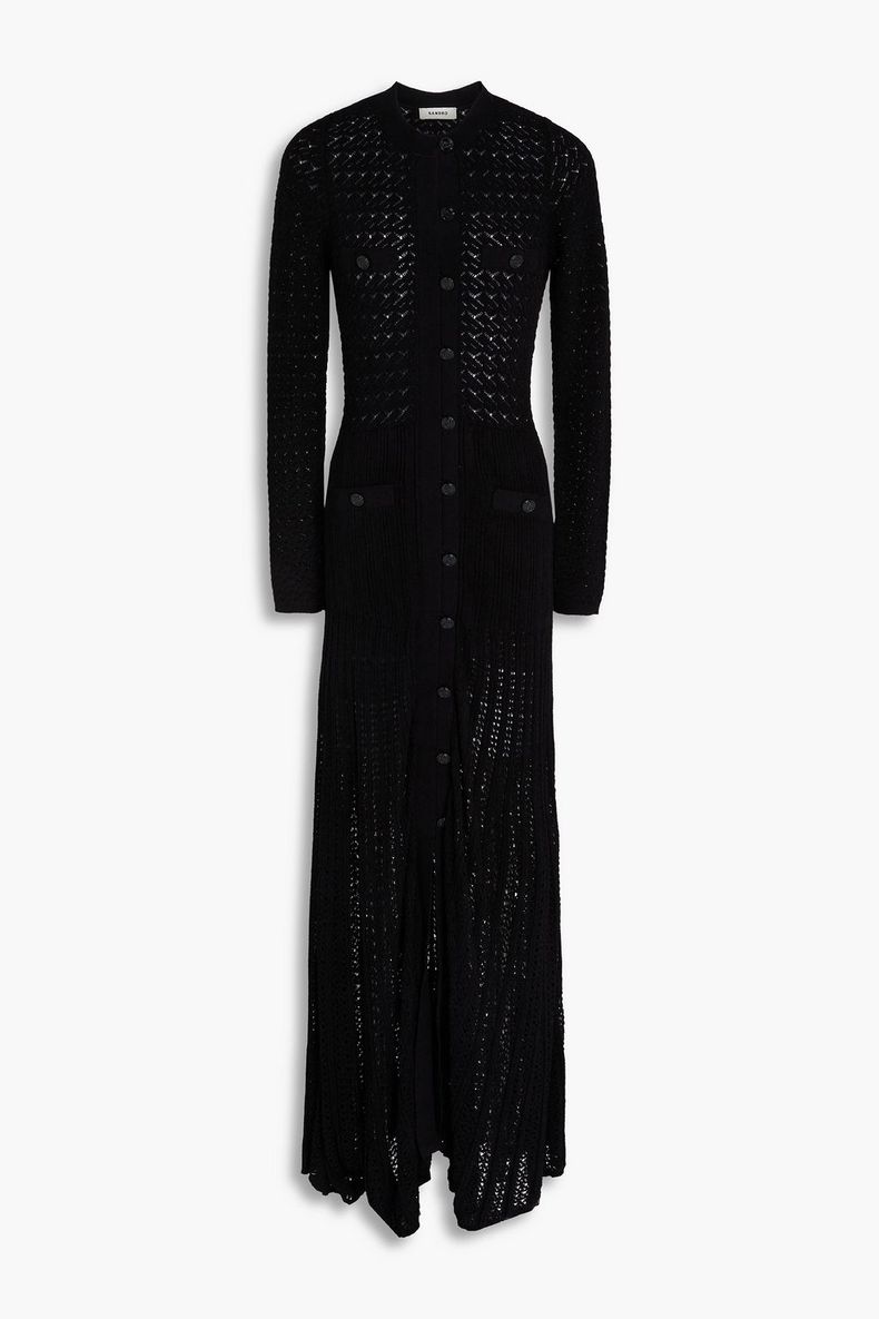 Crochet Knit Maxi Dress | 산드로 | FETCHING