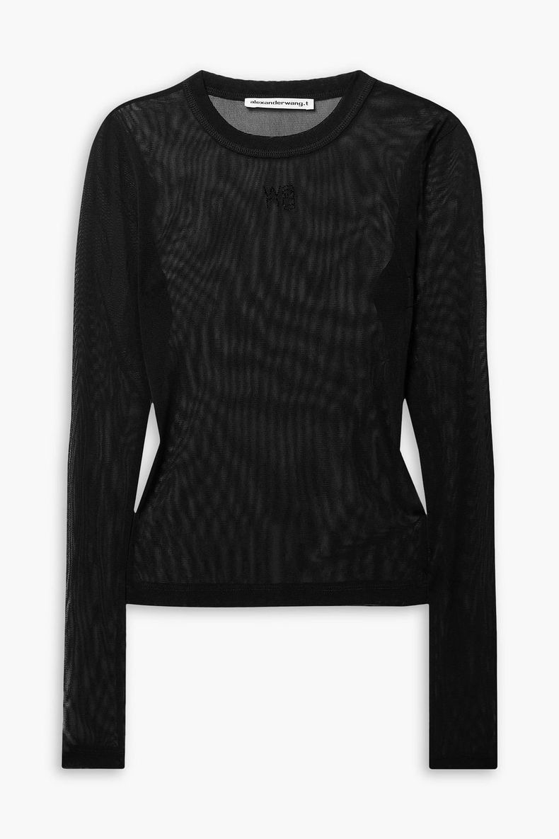 alexanderwang+ クリスタル装飾ストレッチ チュールトップ　S クリスタル装飾ストレッチチュールトップ | 알렉산더왕 | FETCHING