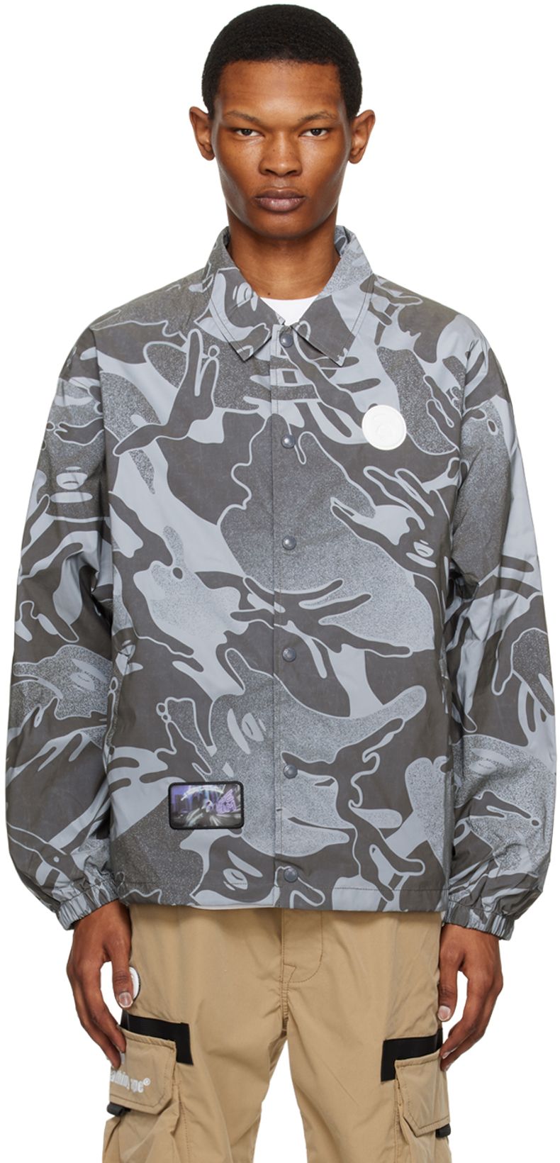 그레이 리플렉티브 자켓 AAPLJM7580XXKGYW | 에이프 | 페칭 FETCHING