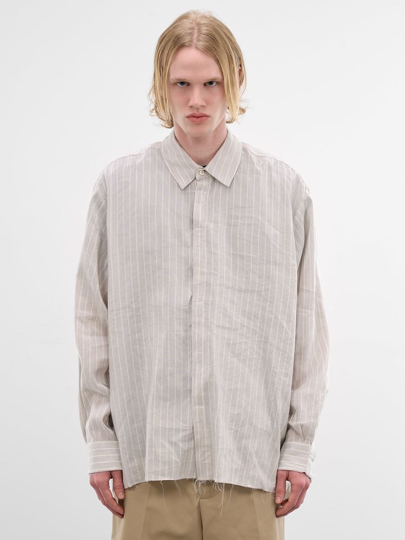 Striped Linen Velcro Shirt | 카미엘 포트젠스 | FETCHING