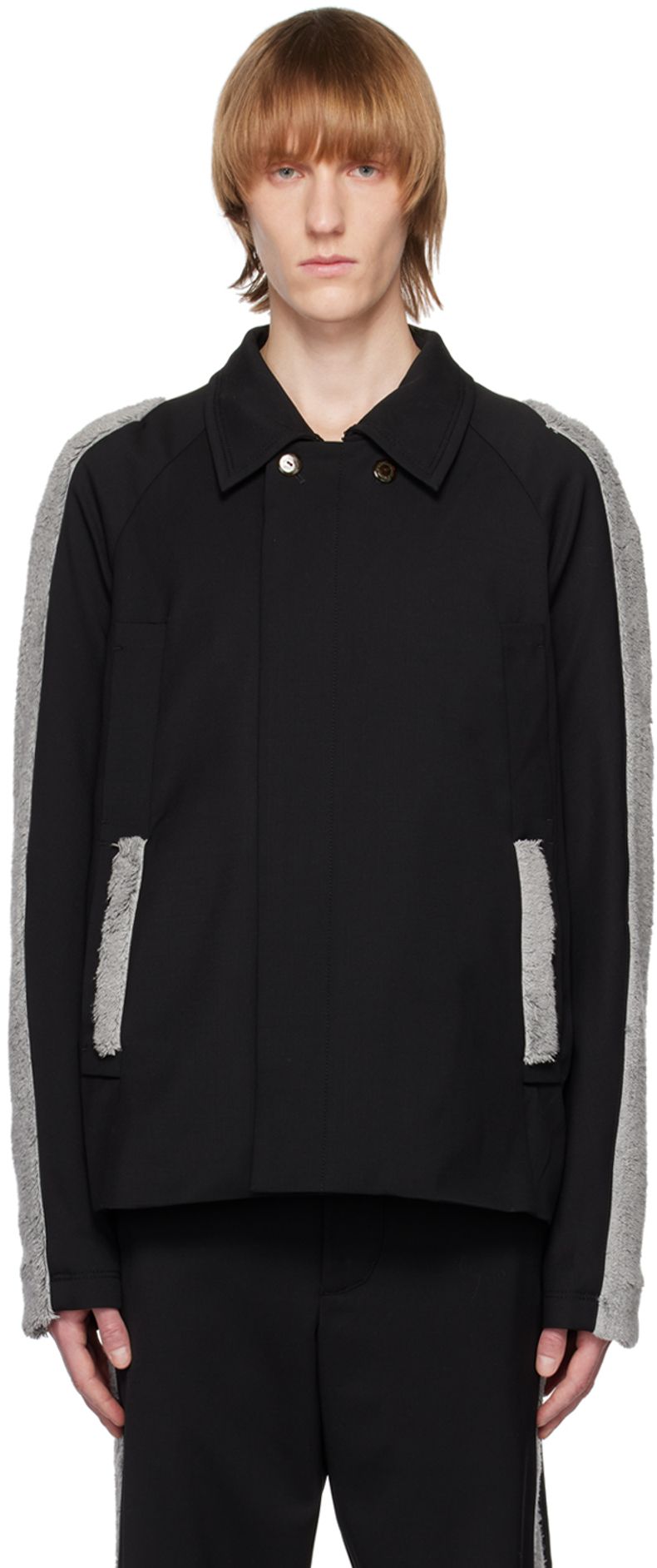 블랙 Tonkin 콘트라스트 자켓 | 키코 코스타디노브 | 페칭 FETCHING