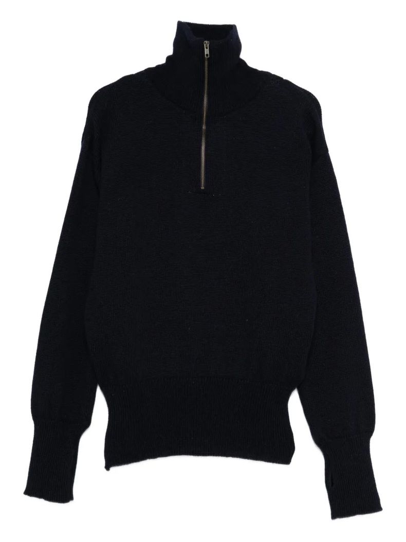【定価14万】JUNYA WATANABE ZIP DS KNIT L Zip Neck Sweater WPN9021 1BLUE | 준야 와타나베 | FETCHING