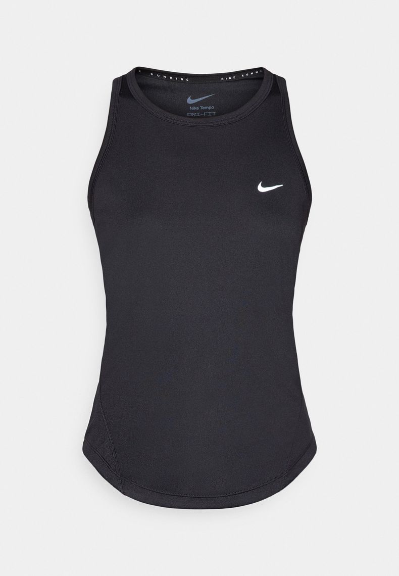 템포 탱크 탑 블랙 리플렉티브 실버