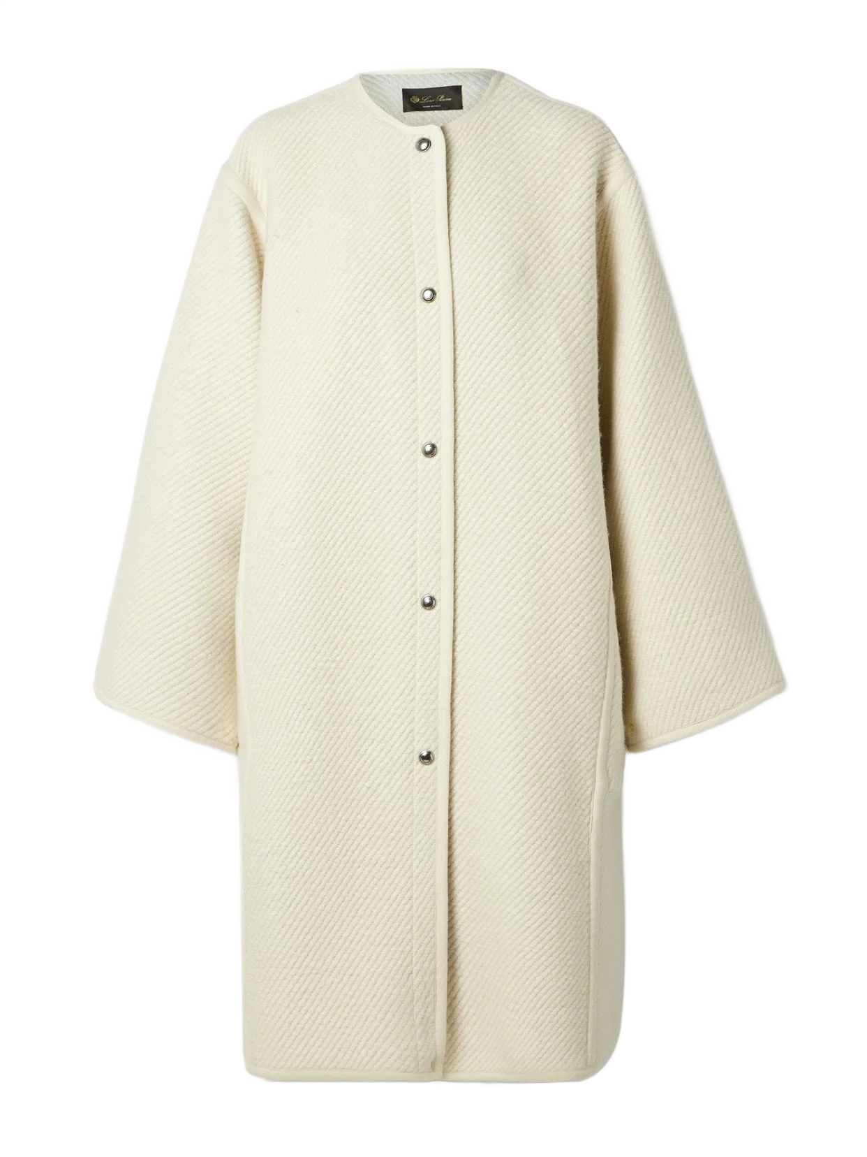 LOROPIANA 실크 울 캐시미어 리넨 혼합 코트