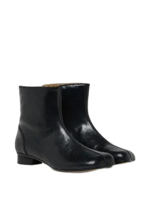 MM6 Maison Margiela Kids 크랙클 효과 스퀘어 토 앵클부츠