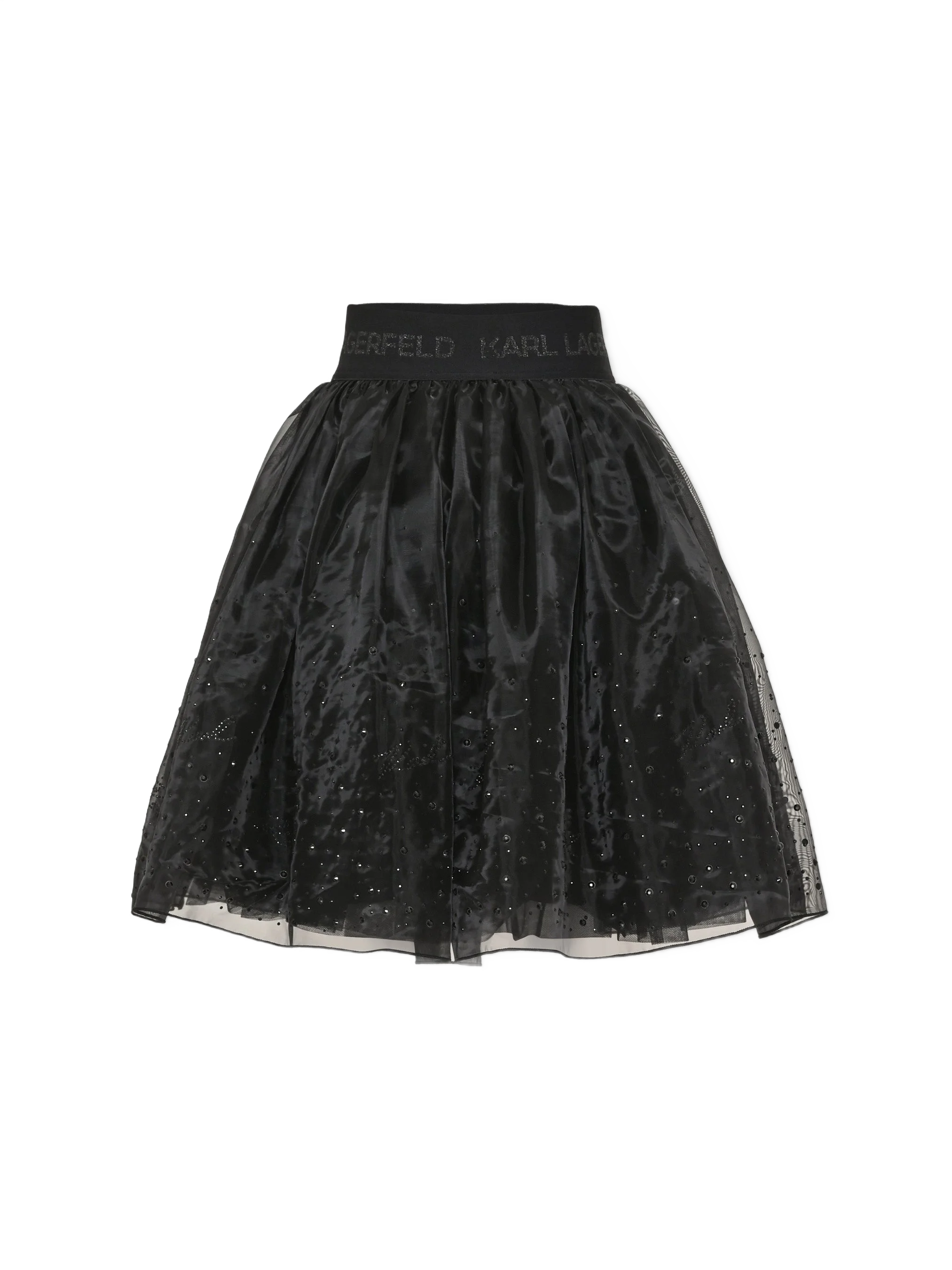 Karl Lagerfeld Kids 블랙 튤 스커트