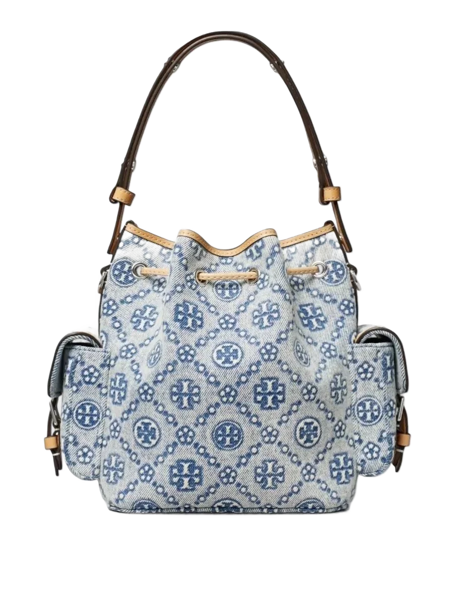 TORY BURCH T 모노그램 버킷백 조절 스트랩