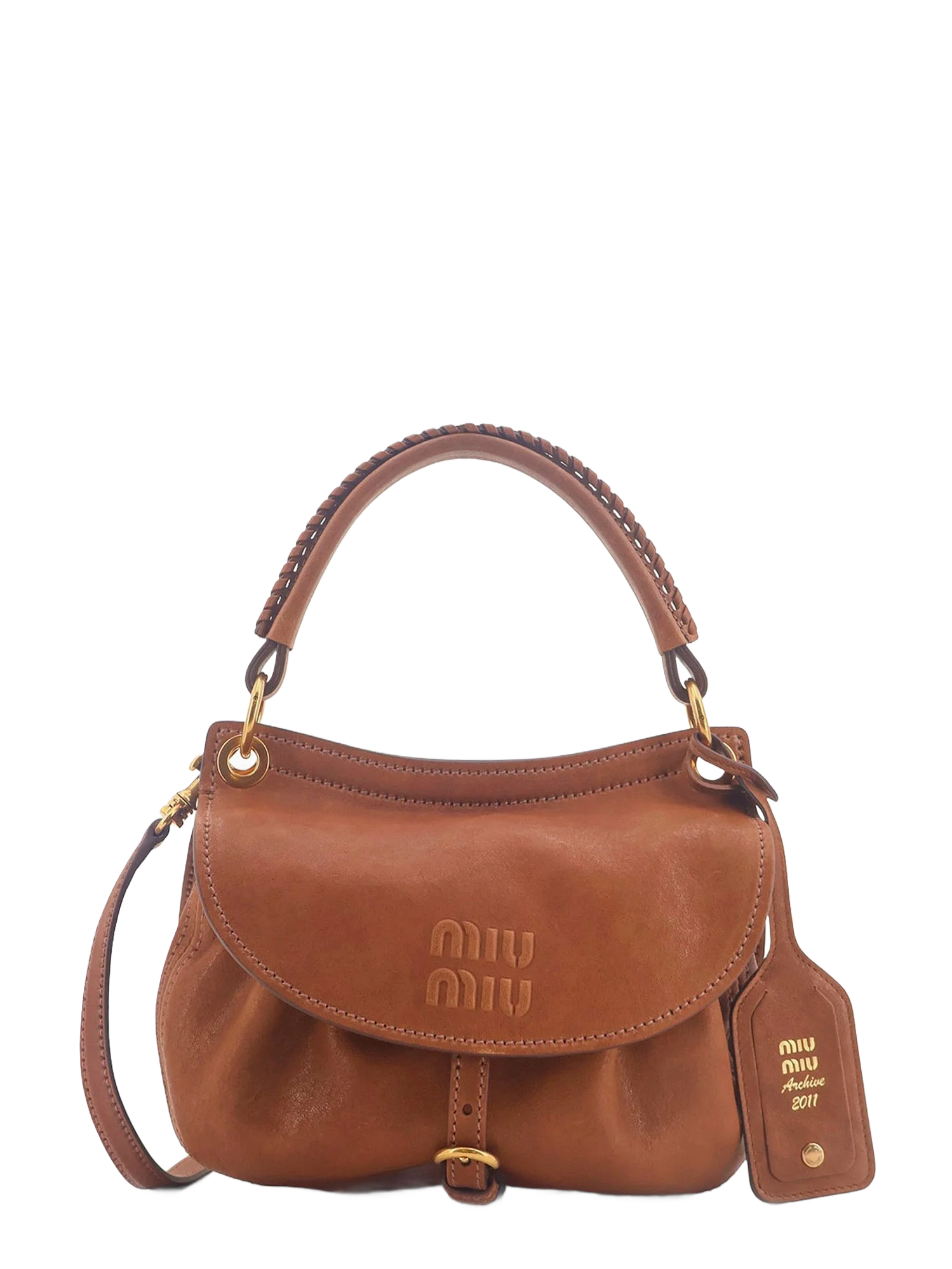 MIU MIU 랑데부 가죽 핸드백