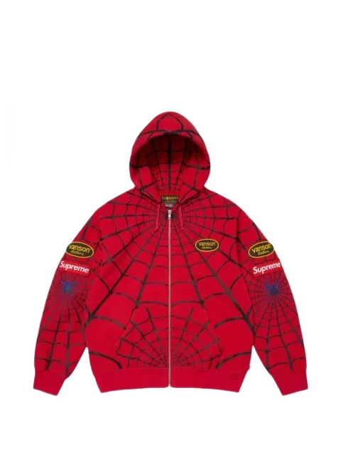 Supreme 반슨 레더스 마블 스파이더맨 집업 후드티