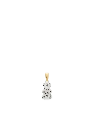 CRYSTAL HAZE 노스탤지아 18ct 옐로우 골드 도금 브라스와 에나멜 곰 커넥터