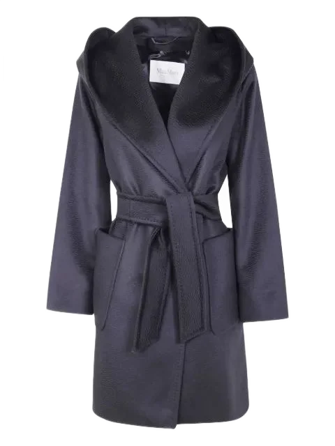 MAXMARA 후드 벨트 코트