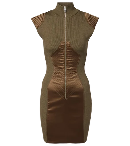 JEAN PAUL GAULTIER 울 블렌드 미니드레스