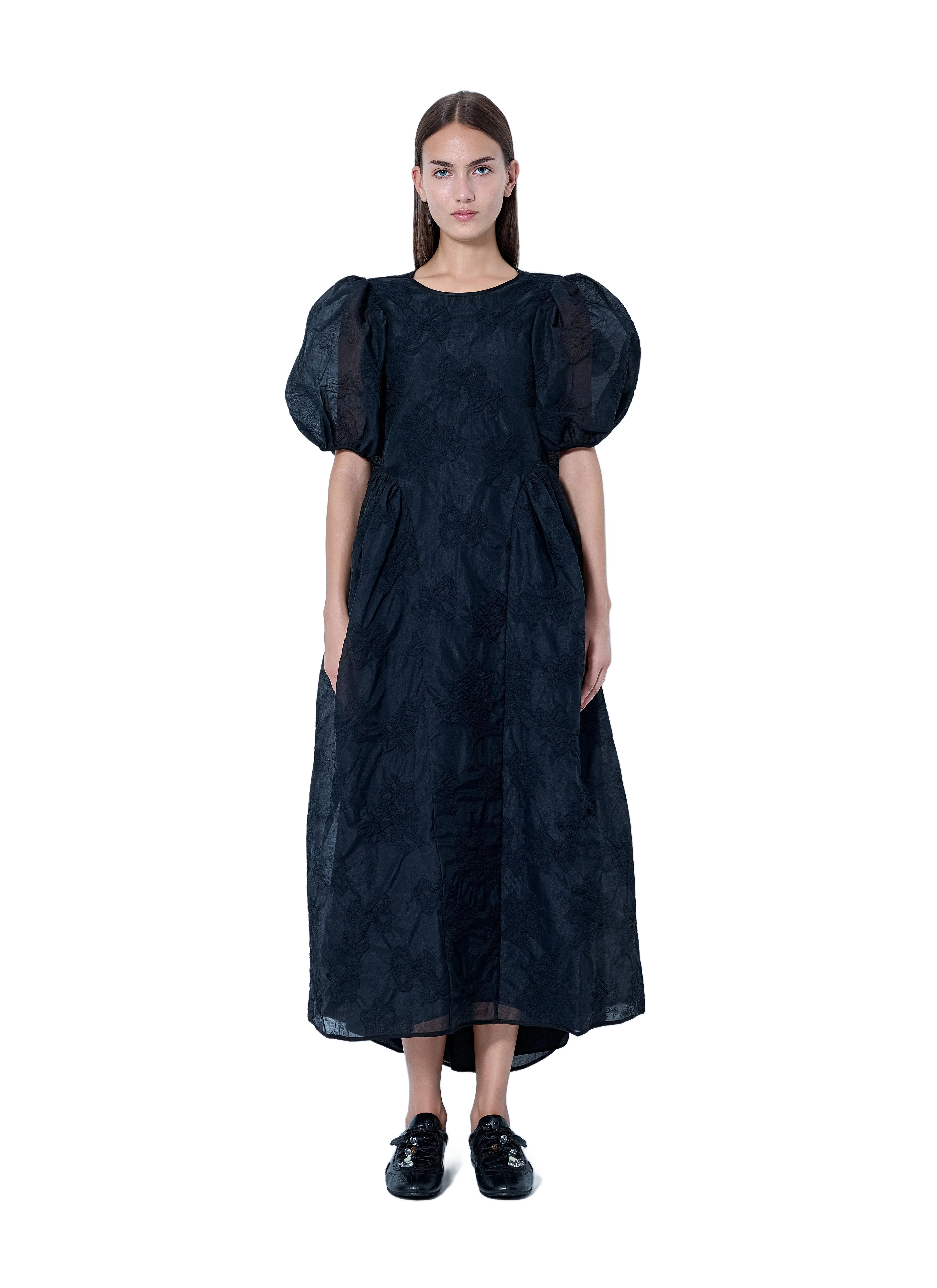 Cecilie bahnsen 울라니 파피용 마틀라세 미디 드레스