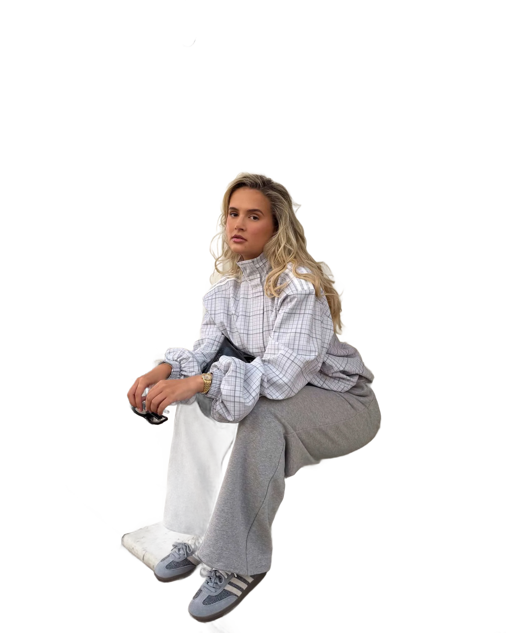 ADIDAS 몰리 메이 삼바 슬레이트 스니커즈 더블 레이스 그레이