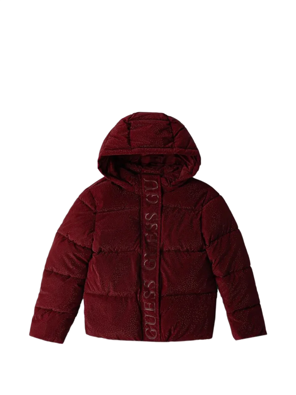 guess kids 로고 프린트 후드 퍼프 자켓