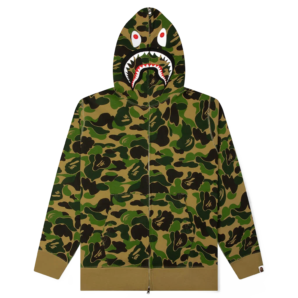 Bape ABC 카모 2세대 상어 풀 집 후드티
