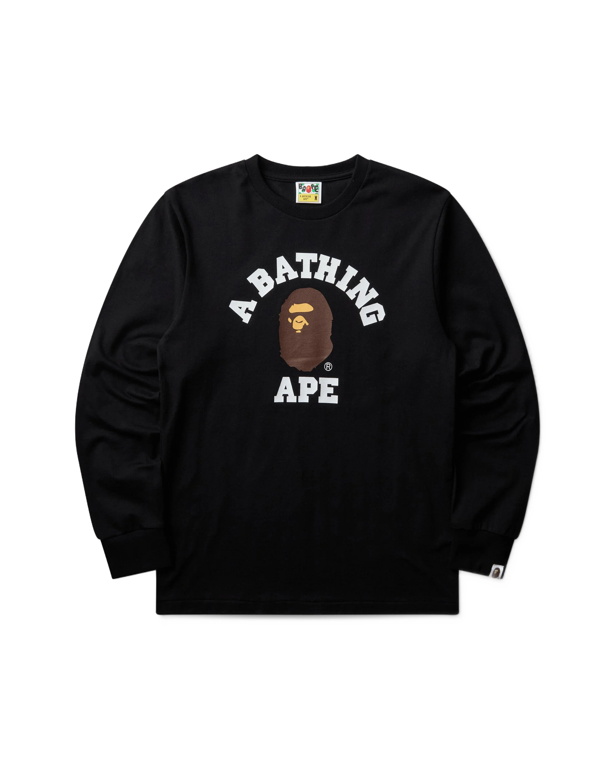 Bape 남성 컬리지 롱슬리브 티셔츠