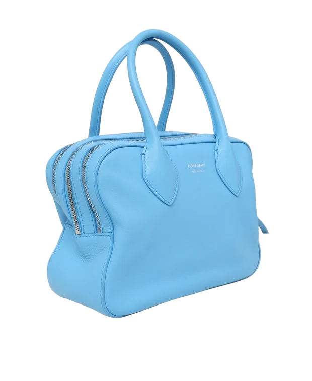 SALVATORE FERRAGAMO 가죽 탑 핸들 백 스타 Th