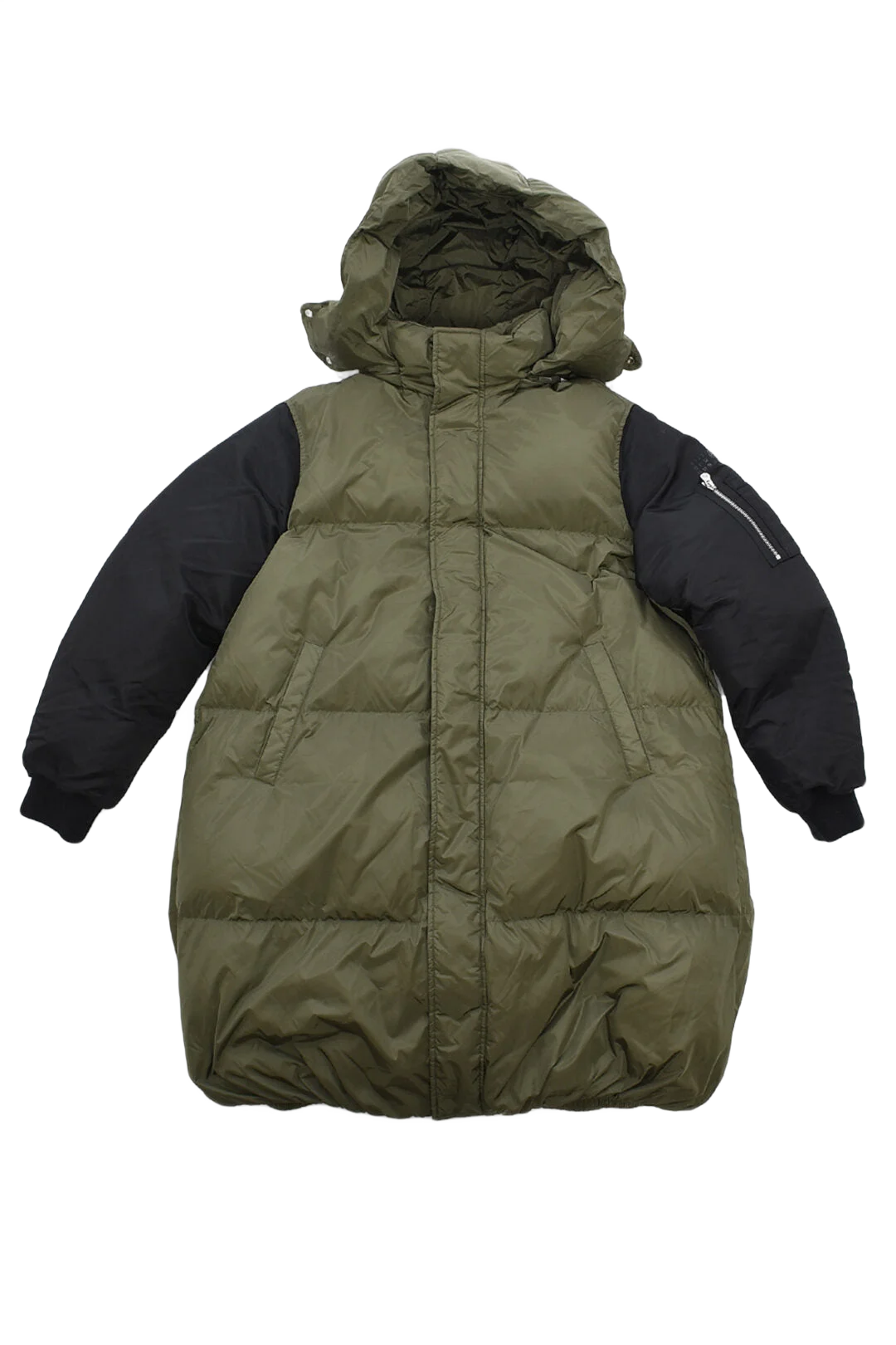 MM6 Maison Margiela Kids MM6 투톤 패딩 자켓 탈착형 후드