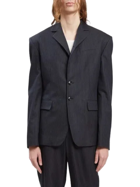 Ann Demeulemeester 데렉 핀스트라이프 코튼 자켓