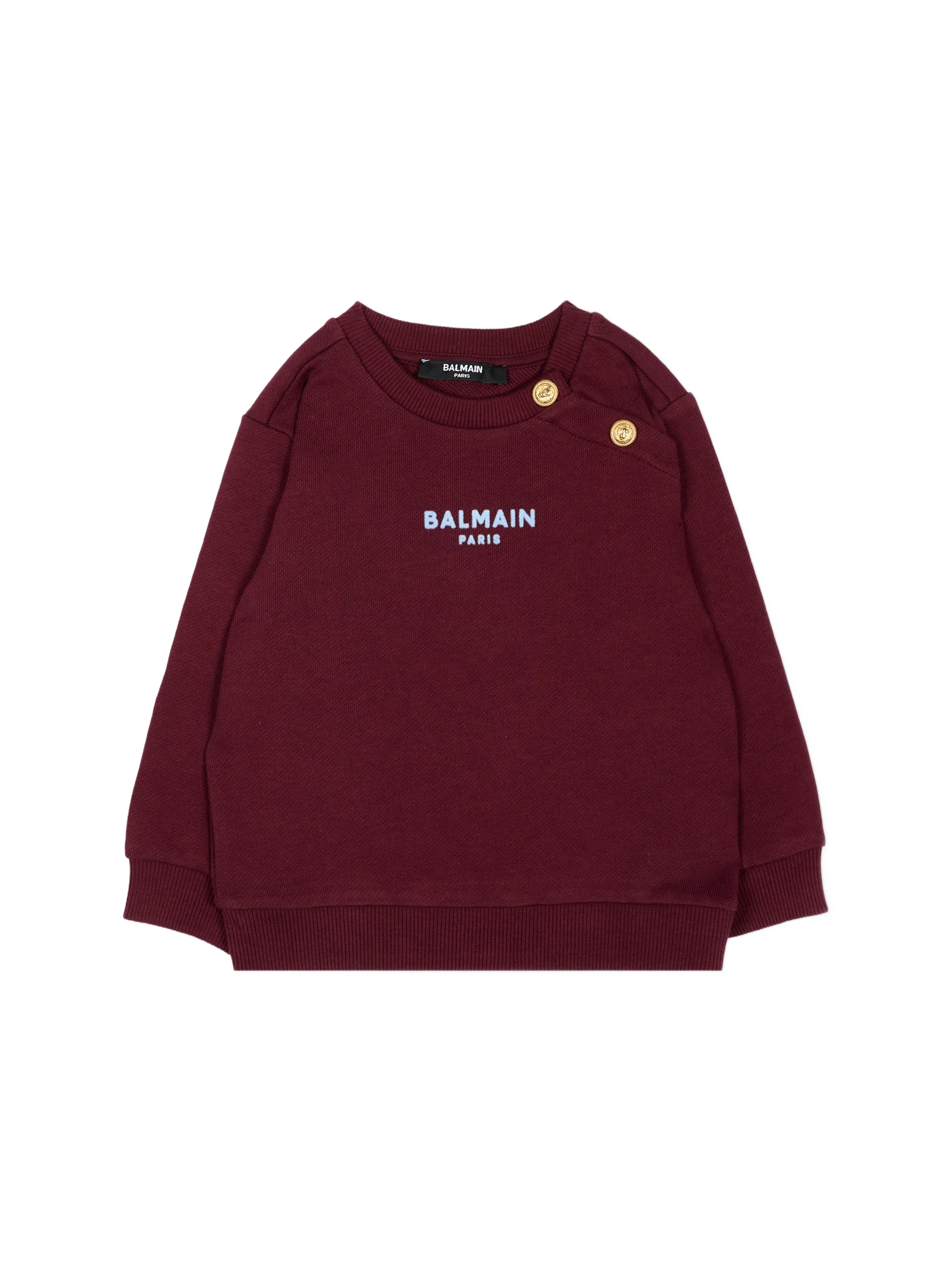 Balmain Kids 보르도 맨투맨 아기 남자 로고