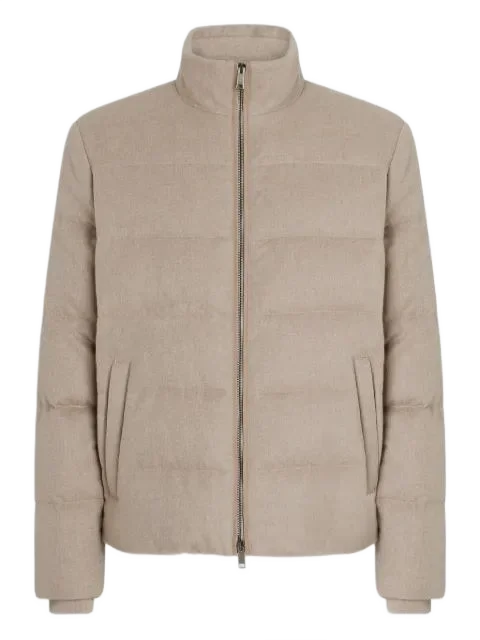 ZEGNA 오아시 퀼티드 캐시미어 재킷
