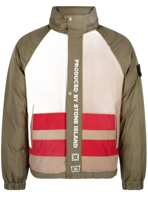 Supreme 스톤 아일랜드 리버시블 올리브 다운 자켓