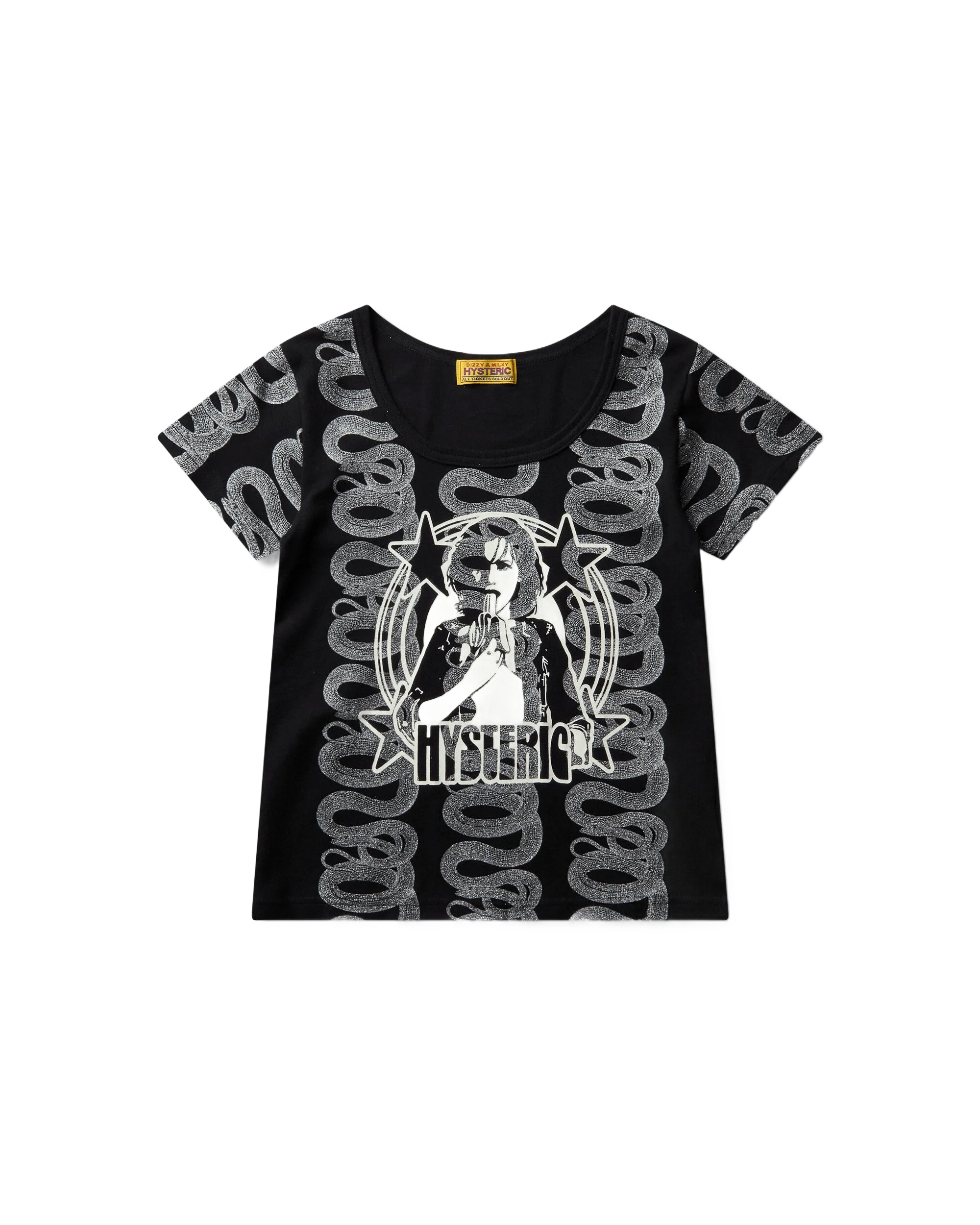 HYSTERIC GLAMOUR 여성 바나나 걸 베이비 티셔츠