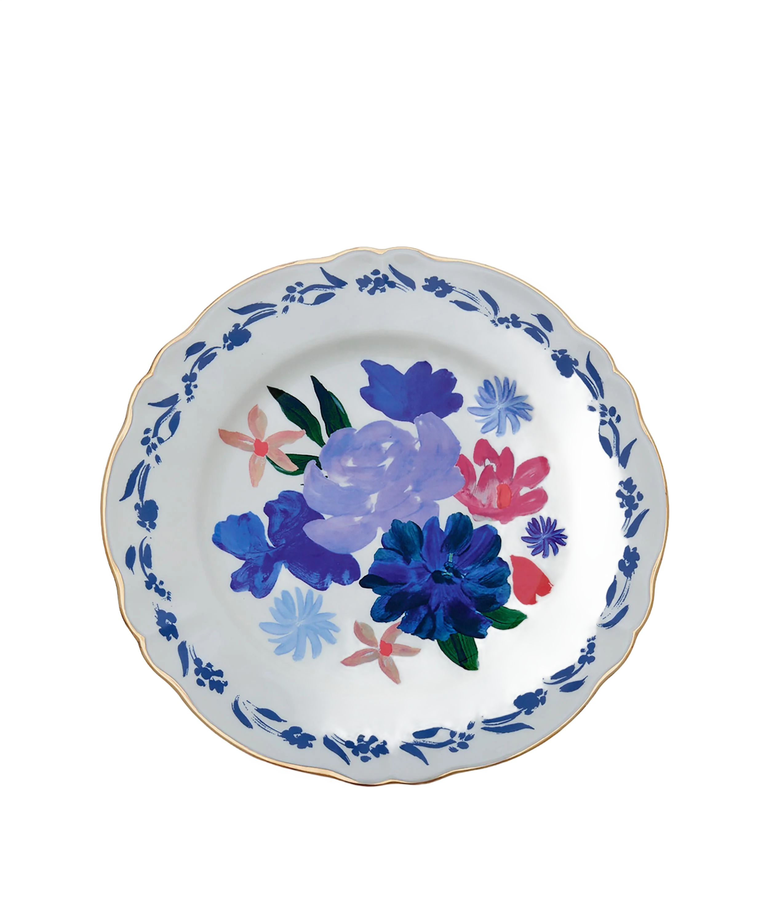 Bitossi 블루 부케 디너 플레이트
