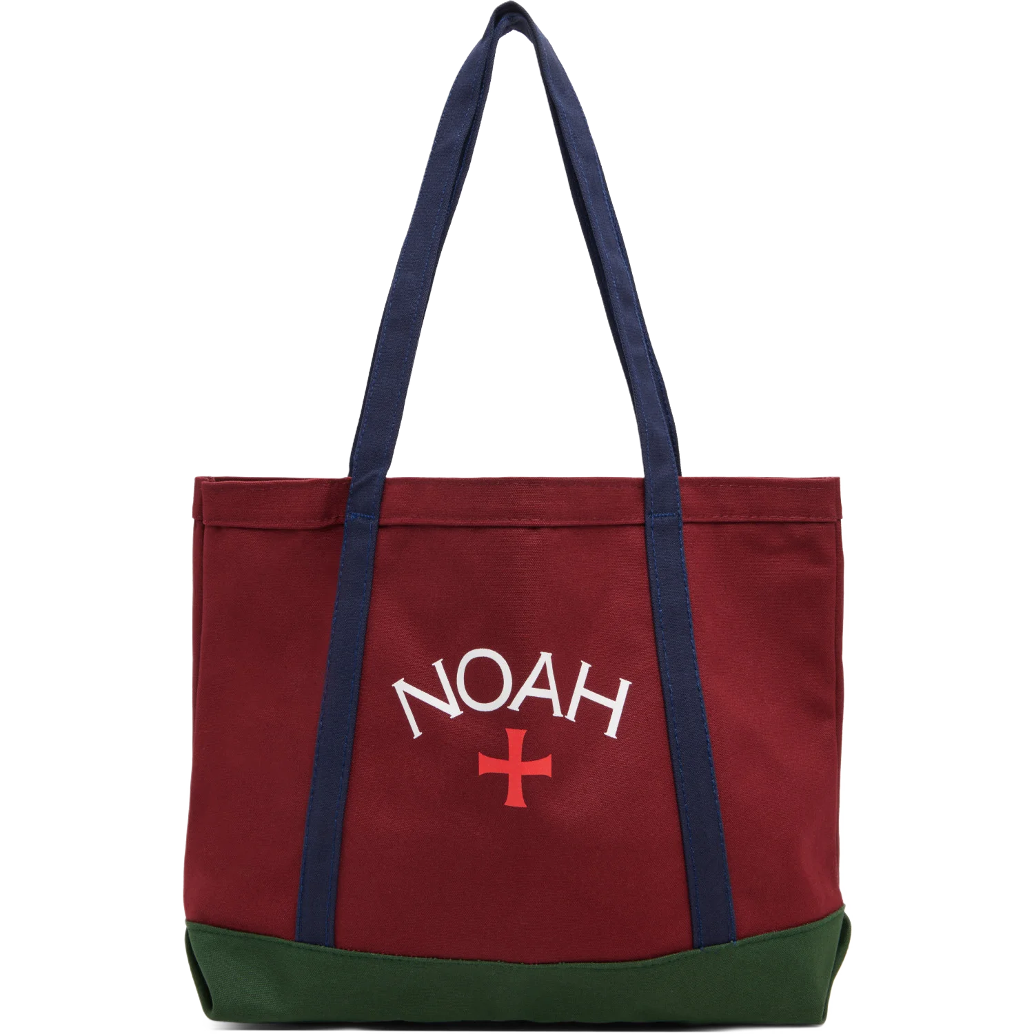 Noah 레드 트리컬러 로고 토트