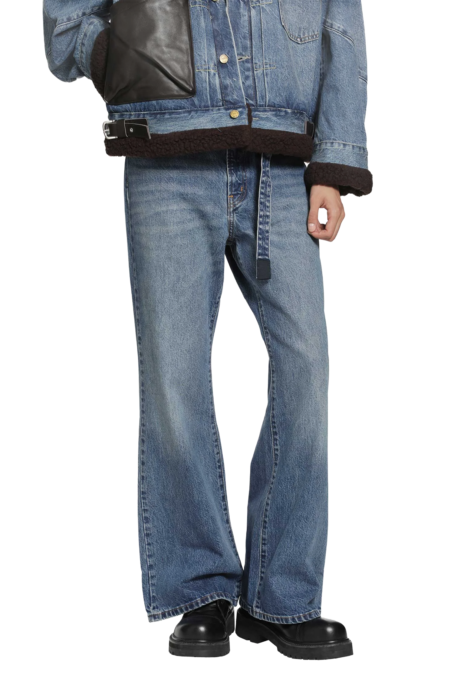 SACAI 리바이스 X 사카이 벨트 플레어 팬츠