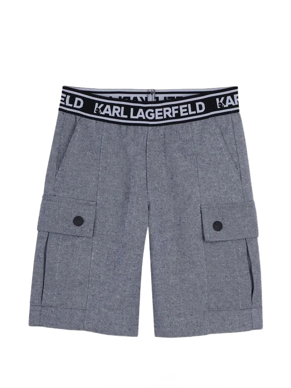 Karl Lagerfeld Kids 로고 웨이스트밴드 카고 반바지
