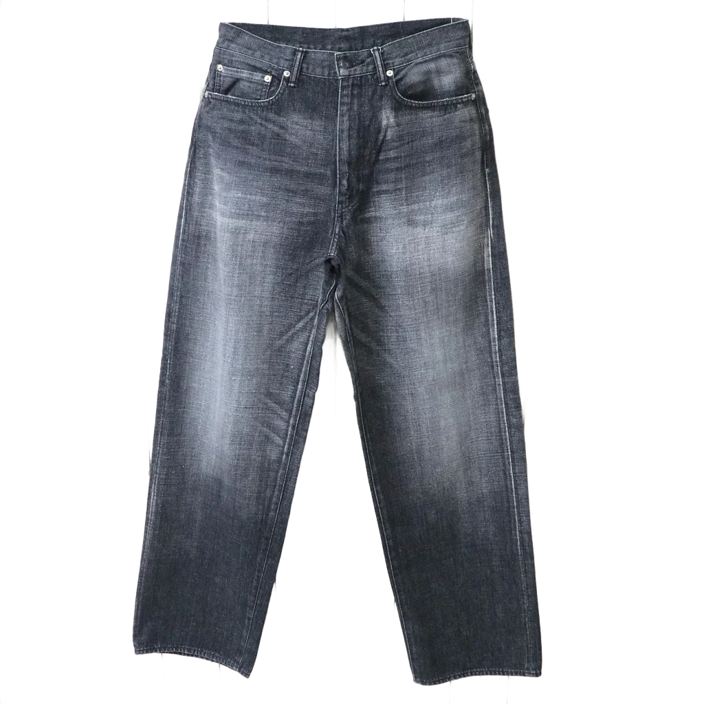 Nanamica 셀비지 데님 팬츠 빈티지 블랙 S25SC084