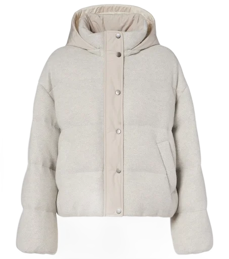 BRUNELLO CUCINELLI 캐시미어 블렌드 다운 자켓
